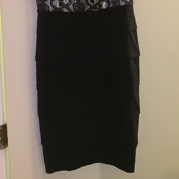 Size 8 Black and Tan Dress Fitted Waist - Picture 2 of 8